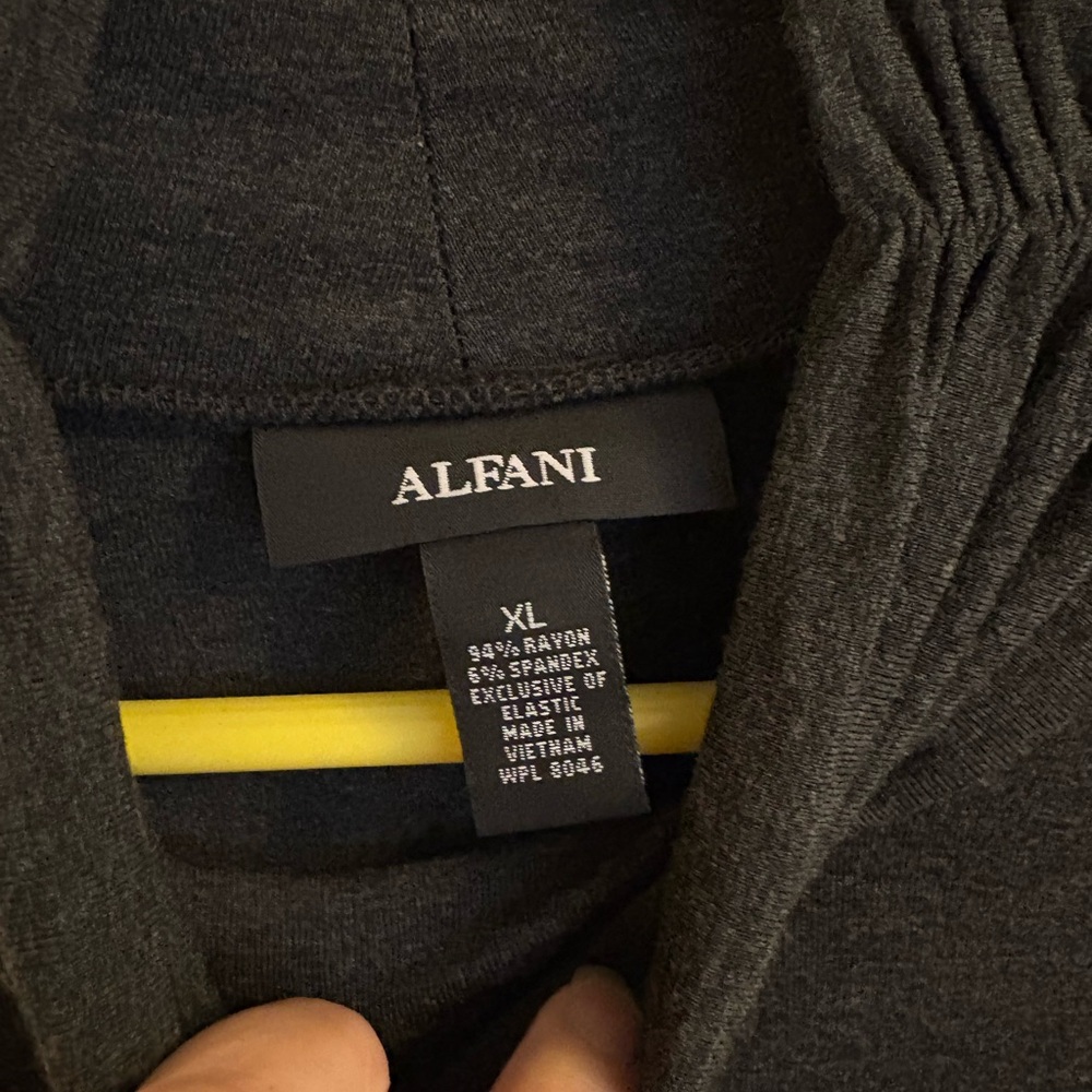 Alfani dark gray turtleneck with ruched sleeves - Picture 4 of 13